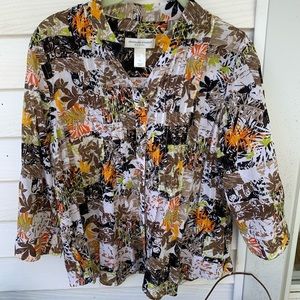 Christopher & Banks Patterned Blouse